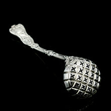Load image into Gallery viewer, A Magnificent Victorian Solid Silver Sugar Sifter Spoon - Francis Higgins 1875

