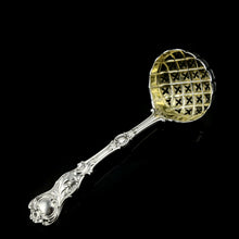 Load image into Gallery viewer, A Magnificent Victorian Solid Silver Sugar Sifter Spoon - Francis Higgins 1875
