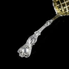 Load image into Gallery viewer, A Magnificent Victorian Solid Silver Sugar Sifter Spoon - Francis Higgins 1875
