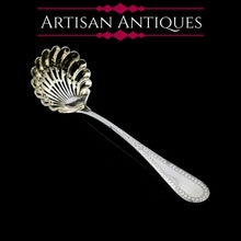 Load image into Gallery viewer, A Victorian Solid Silver Sugar Sifter Spoon - Martin Hall &amp; Co. 1876
