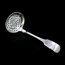 Load image into Gallery viewer, Antique Victorian Solid Sterling Silver Sugar Sifter Spoon - A B Savory &amp; Sons (William Smily) 1856
