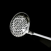 Load image into Gallery viewer, Antique Victorian Solid Sterling Silver Sugar Sifter Spoon - A B Savory &amp; Sons (William Smily) 1856

