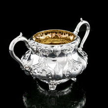 Load image into Gallery viewer, Antique Solid Silver Victorian Tea Set with Beautiful Chased Decoration - Roberts &amp; Slater 1849
