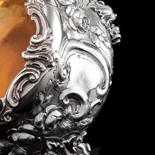 Load image into Gallery viewer, Antique Victorian Solid Silver 3 Piece Tea Set/Service with Fabulous &#39;Louis&#39; Style Chasing and Figural Masks - Barnard 1857
