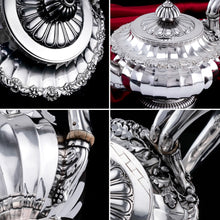 Load image into Gallery viewer, Antique Georgian Solid Silver Teapot Fluted Design by John Bridge (Rundell, Bridge &amp; Rundell) 1827 - Top Maker
