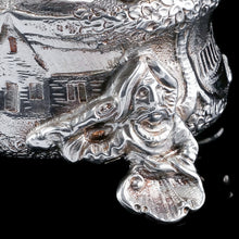 Load image into Gallery viewer, Antique Solid Silver Victorian Salt Cellars in Teniers Style - Daniel &amp; Charles Houle 1878
