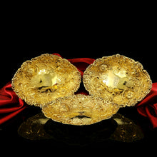 Load image into Gallery viewer, Majestic Antique Solid Silver Gilt Large Dishes / Bowls , Set of 3 - John Aldwinckle &amp; Thomas Slater 1892
