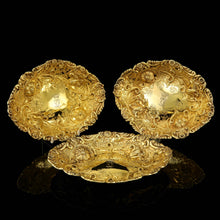 Load image into Gallery viewer, Majestic Antique Solid Silver Gilt Large Dishes / Bowls , Set of 3 - John Aldwinckle &amp; Thomas Slater 1892
