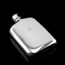 Load image into Gallery viewer, Antique Victorian Solid Silver Hip Flask with Bayonet Cap - Edward Smith 1843
