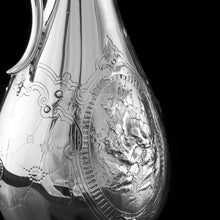 Load image into Gallery viewer, Antique Victorian Solid Silver Claret Jug / Wine Ewer - Elkington 1864
