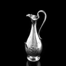 Load image into Gallery viewer, Antique Victorian Solid Silver Claret Jug / Wine Ewer - Elkington 1864
