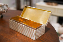 Load image into Gallery viewer, A Very Rare Victorian Solid Silver Large Box with Reeded Lines - L. Spiers 1891
