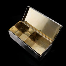Load image into Gallery viewer, A Very Rare Victorian Solid Silver Large Box with Reeded Lines - L. Spiers 1891
