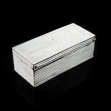 Load image into Gallery viewer, A Very Rare Victorian Solid Silver Large Box with Reeded Lines - L. Spiers 1891
