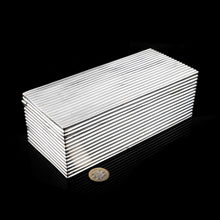 Load image into Gallery viewer, A Very Rare Victorian Solid Silver Large Box with Reeded Lines - L. Spiers 1891
