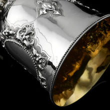 Load image into Gallery viewer, A Very Large Victorian Solid Silver Goblet/Cup, Gothic Decorations - Henry Holland 1868
