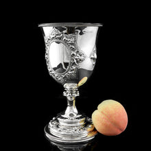 Load image into Gallery viewer, A Very Large Victorian Solid Silver Goblet/Cup, Gothic Decorations - Henry Holland 1868
