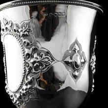 Load image into Gallery viewer, A Very Large Victorian Solid Silver Goblet/Cup, Gothic Decorations - Henry Holland 1868
