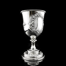 Load image into Gallery viewer, A Very Large Victorian Solid Silver Goblet/Cup, Gothic Decorations - Henry Holland 1868
