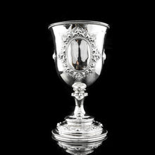 Load image into Gallery viewer, A Very Large Victorian Solid Silver Goblet/Cup, Gothic Decorations - Henry Holland 1868
