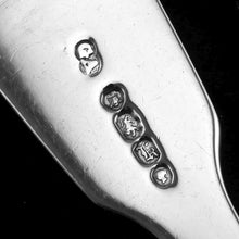 Load image into Gallery viewer, Antique Victorian Set of 4 Solid Silver Sauce Ladles/Spoons &quot;Fiddle Thread &amp; Shell&quot; Pattern - Chawner &amp; Co 1845

