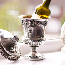 Load image into Gallery viewer, A Magnificent Antique Georgian Solid Silver Cup/Wine Cooler Grapevine &amp; Figural Design - J W Story &amp; W Elliott 1811
