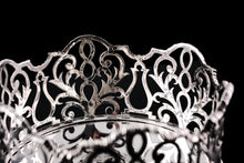 Load image into Gallery viewer, Rare &amp; Large Antique Solid Silver Wine Coaster/Bottle Holder with Silver Base - Robert Garrard c.1840

