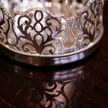 Load image into Gallery viewer, Rare &amp; Large Antique Solid Silver Wine Coaster/Bottle Holder with Silver Base - Robert Garrard c.1840

