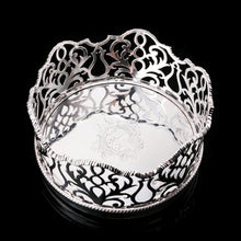 Load image into Gallery viewer, Rare &amp; Large Antique Solid Silver Wine Coaster/Bottle Holder with Silver Base - Robert Garrard c.1840
