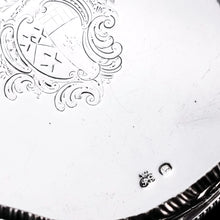 Load image into Gallery viewer, Rare &amp; Large Antique Solid Silver Wine Coaster/Bottle Holder with Silver Base - Robert Garrard c.1840
