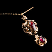 Load image into Gallery viewer, Magnificent Antique Victorian 18ct Gold Garnet Cabochon Necklace - c.1840
