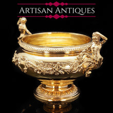 Load image into Gallery viewer, Magnificent Silver Gilt Cast Bowl - Important Jerningham Wine Cooler Inspired - London 1923 - Artisan Antiques
