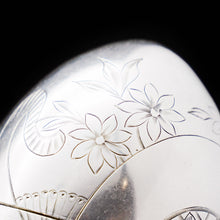 Load image into Gallery viewer, Solid Silver Russian Easter Egg with Gilt Interior- P. Barabanon 19th Century - Artisan Antiques

