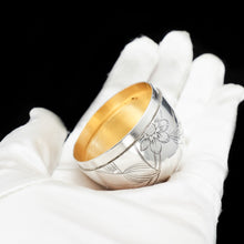 Load image into Gallery viewer, Solid Silver Russian Easter Egg with Gilt Interior- P. Barabanon 19th Century - Artisan Antiques
