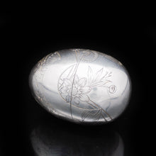 Load image into Gallery viewer, Solid Silver Russian Easter Egg with Gilt Interior- P. Barabanon 19th Century - Artisan Antiques
