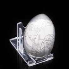 Load image into Gallery viewer, Solid Silver Russian Easter Egg with Gilt Interior- P. Barabanon 19th Century - Artisan Antiques
