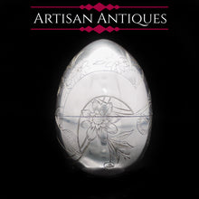 Load image into Gallery viewer, Solid Silver Russian Easter Egg with Gilt Interior- P. Barabanon 19th Century - Artisan Antiques
