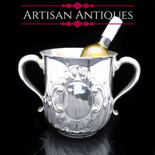 Load image into Gallery viewer, Antique Sterling Silver Wine Cooler - Howard &amp; Co 1891 - Artisan Antiques
