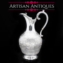 Load image into Gallery viewer, Antique Victorian Scottish Silver Wine Ewer/Jug - John Russel 1887 - Artisan Antiques
