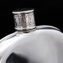 Load image into Gallery viewer, A Spectacular Solid Silver Hip Flask With Ornate Engraved Design - Edward Smith 1845 - Artisan Antiques
