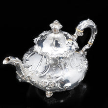 Load image into Gallery viewer, Magnificent Victorian Solid Silver Teapot - Louis XV Style - Edward &amp; John Barnard 1854 - Artisan Antiques

