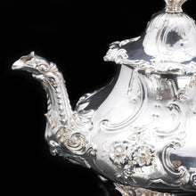Load image into Gallery viewer, Magnificent Victorian Solid Silver Teapot - Louis XV Style - Edward &amp; John Barnard 1854 - Artisan Antiques
