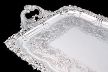 Load image into Gallery viewer, Magnificent Antique Solid Silver Georgian Tray / Salver (70cm) with Chased Border - William Marshall, 1828
