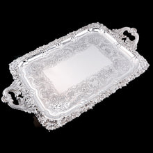 Load image into Gallery viewer, Magnificent Antique Solid Silver Georgian Tray / Salver (70cm) with Chased Border - William Marshall, 1828
