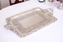 Load image into Gallery viewer, Magnificent Antique Solid Silver Georgian Tray / Salver (70cm) with Chased Border - William Marshall, 1828
