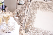 Load image into Gallery viewer, Magnificent Antique Solid Silver Georgian Tray / Salver (70cm) with Chased Border - William Marshall, 1828

