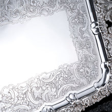 Load image into Gallery viewer, Magnificent Antique Solid Silver Georgian Tray / Salver (70cm) with Chased Border - William Marshall, 1828
