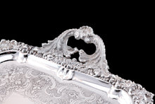 Load image into Gallery viewer, Magnificent Antique Solid Silver Georgian Tray / Salver (70cm) with Chased Border - William Marshall, 1828
