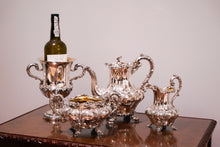 Load image into Gallery viewer, Spectacular Antique Georgian Solid Silver Tea/Coffee Set with Chased Acanthus - Barnard 1833/4
