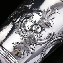 Load image into Gallery viewer, Antique Georgian Solid Silver Pair of Beakers/Cups with Floral Chasing - John Robins 1796
